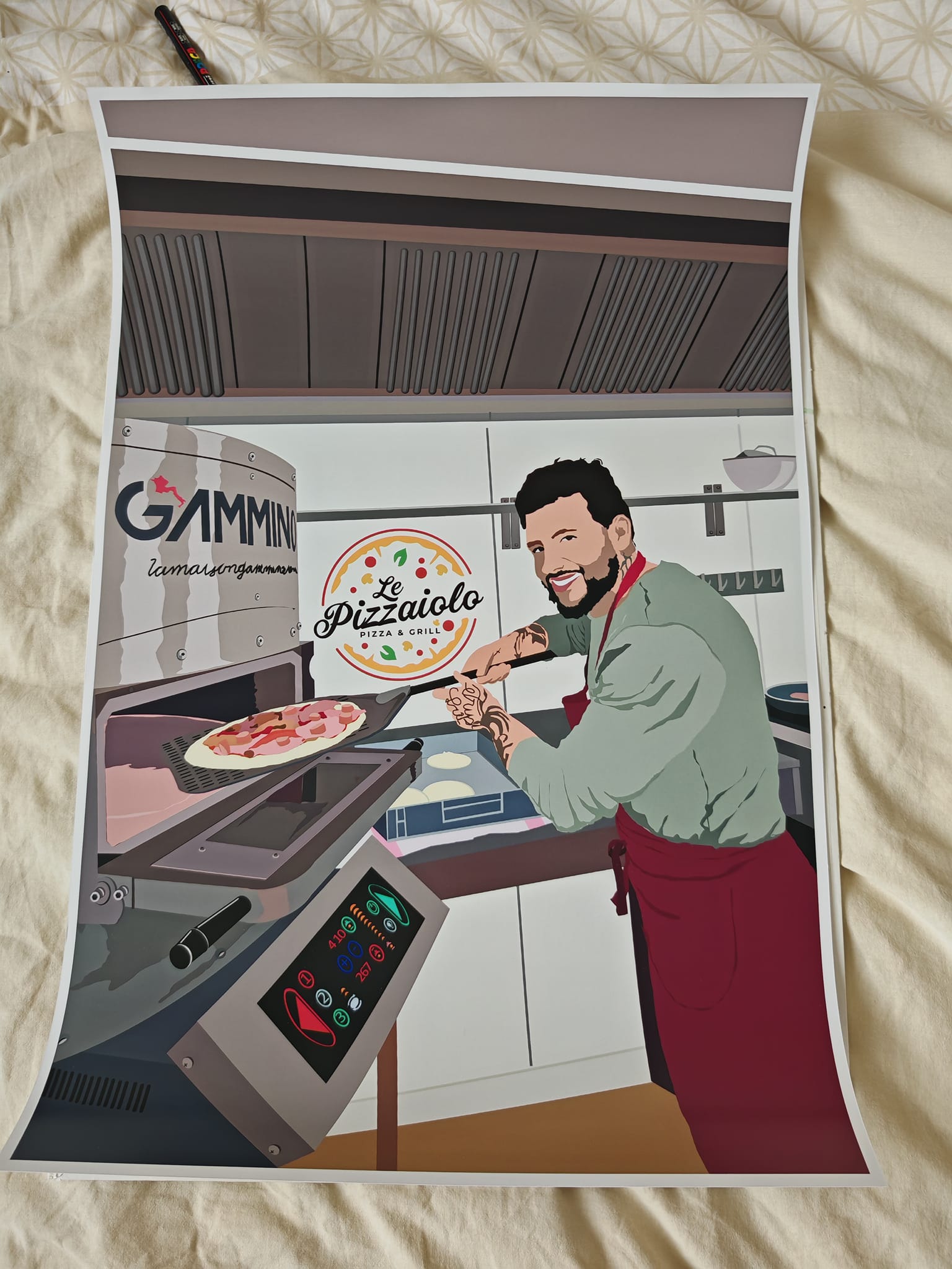 Illustration pour le restaurant « Le pizzaiolo » de Plessé