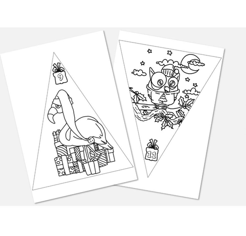 Vue sur les jours 9 et 11 du calendrier de l'avent 