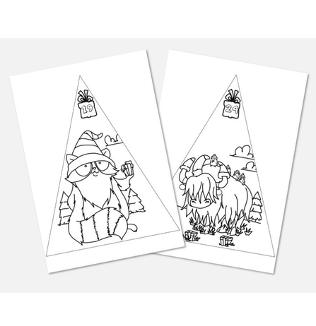 Vue sur les jours 19 et 24 du calendrier de l'avent 