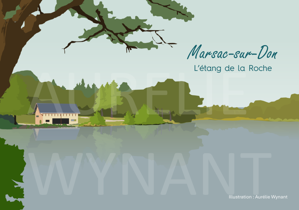 Illustration de Marsac-sur-Don avec l'étang de la Roche