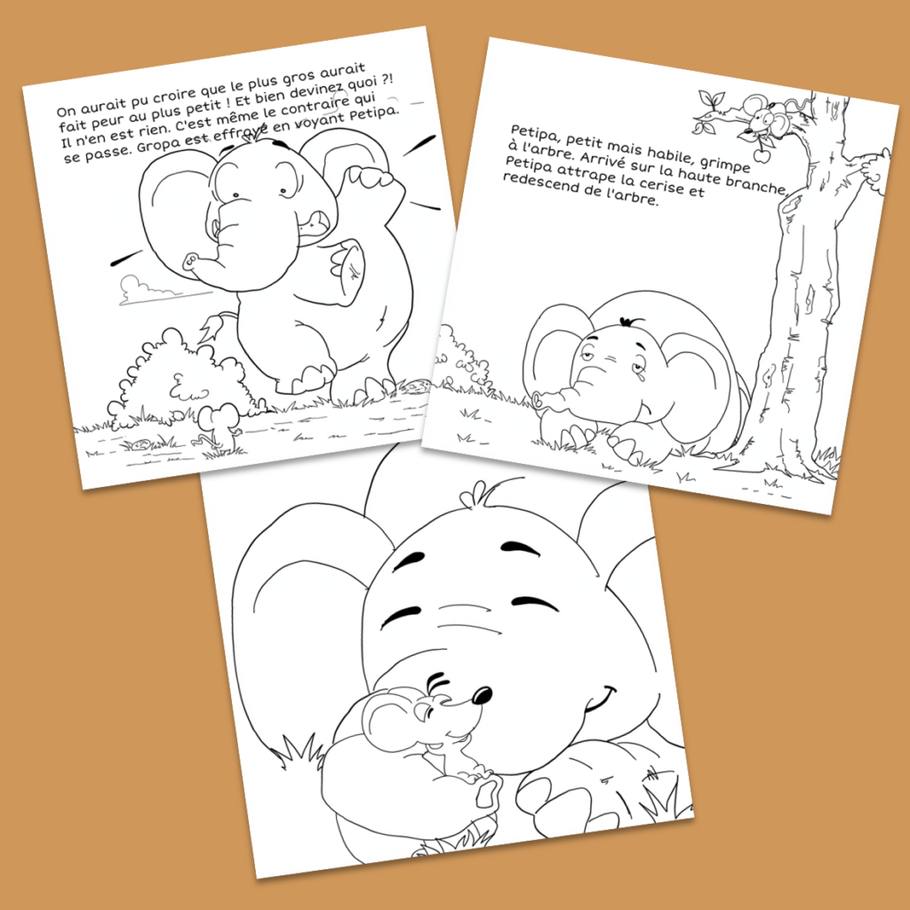 Extraits du livre Petipa et Gropa A colorier